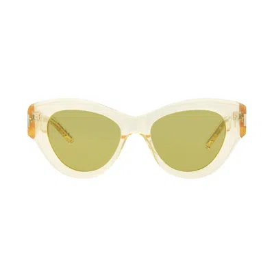 Pre-owned Saint Laurent Cat Eye Sunglasses 'yellow/green' | Women's Size Onesize