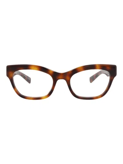 Saint Laurent Cat Eye Women's Optical Frames In Brown