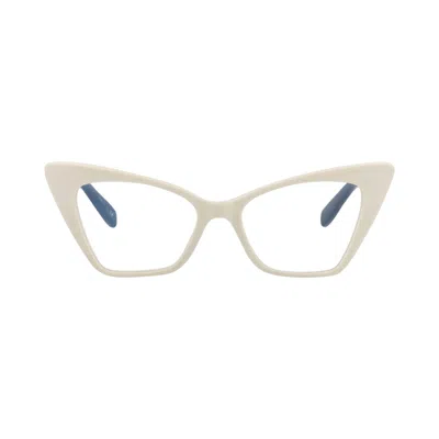 Pre-owned Saint Laurent Cat Eye-frame Acetate Optical Frames 'ivory/black' | Cream | Women's Size Onesize