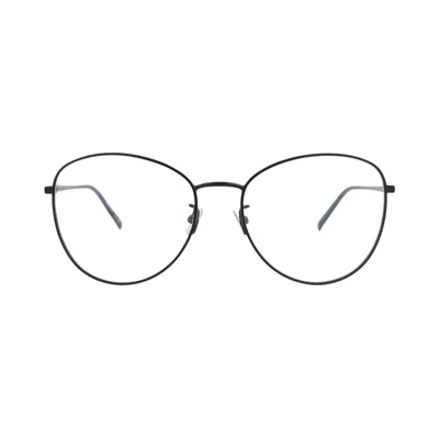 Pre-owned Saint Laurent Cat Eye-frame Metal Optical Frames 'black/transparent' | Women's Size Onesize