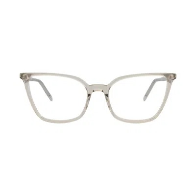 Pre-owned Saint Laurent Cat Eye-frame Recycled Acetate Optical Frames 'beige/transparent' | Cream | Women's Si