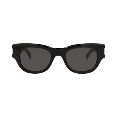 Pre-owned Saint Laurent Cat Eye-frame Recycled Acetate Sunglasses 'black Crystal Grey' | Women's Size Onesize