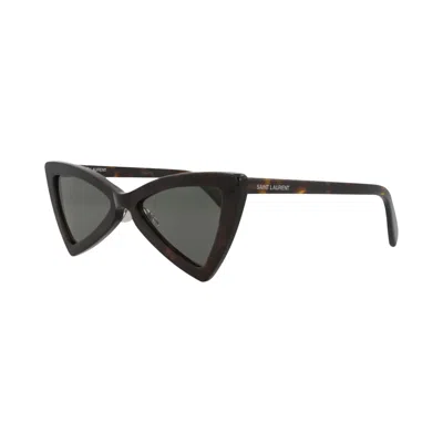 Pre-owned Saint Laurent Cat Eye-frame Recycled Acetate Sunglasses 'havana/grey' | Brown | Women's Size Onesize