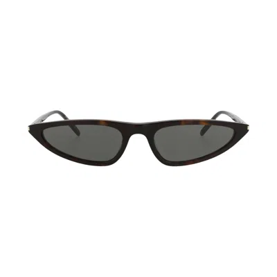 Pre-owned Saint Laurent Cat Eye-frame Recycled Acetate Sunglasses 'havana/grey' | Brown | Women's Size Onesize