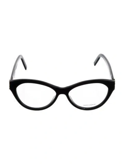 Pre-owned Saint Laurent Cat-eye Eyeglasses In Black