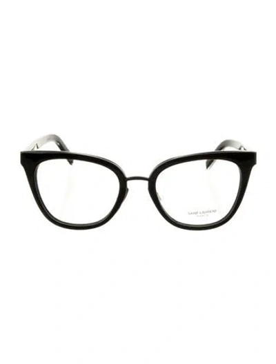 Pre-owned Saint Laurent Cat-eye Eyeglasses In Black