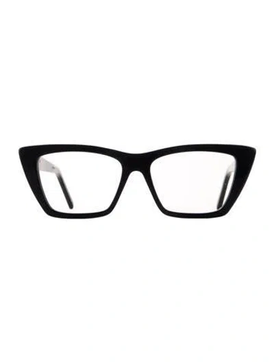 Pre-owned Saint Laurent Cat-eye Eyeglasses In Black