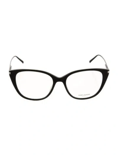 Pre-owned Saint Laurent Cat-eye Eyeglasses In Black