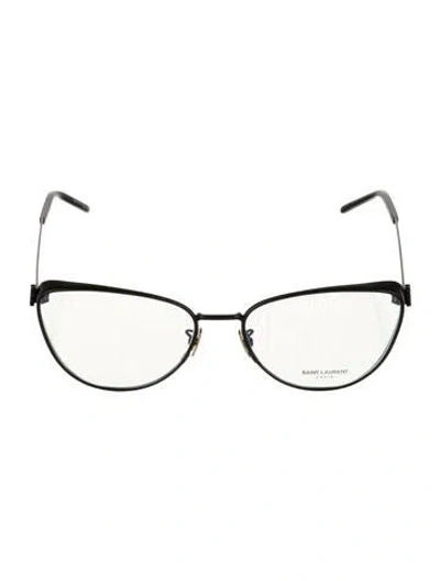 Pre-owned Saint Laurent Cat-eye Eyeglasses In Black