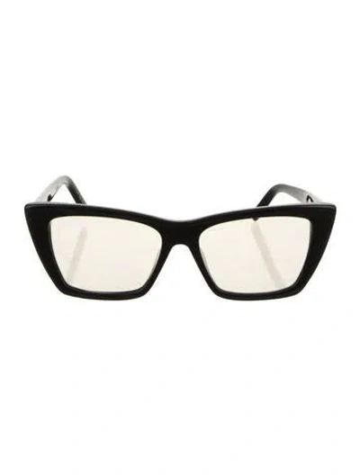 Pre-owned Saint Laurent Cat-eye Eyeglasses In Black