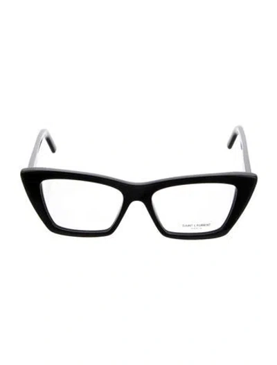 Pre-owned Saint Laurent Cat-eye Eyeglasses In Black