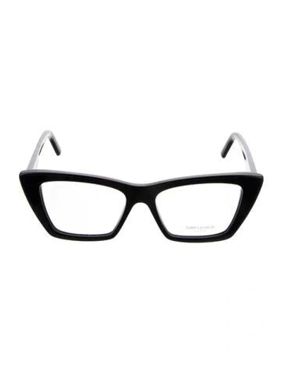 Pre-owned Saint Laurent Cat-eye Eyeglasses In Black