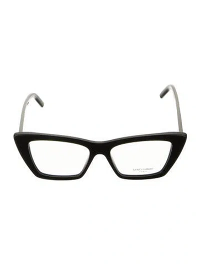 Pre-owned Saint Laurent Cat-eye Eyeglasses In Black
