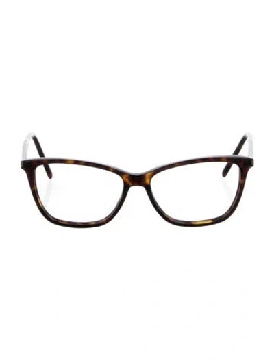 Pre-owned Saint Laurent Cat-eye Eyeglasses In Brown