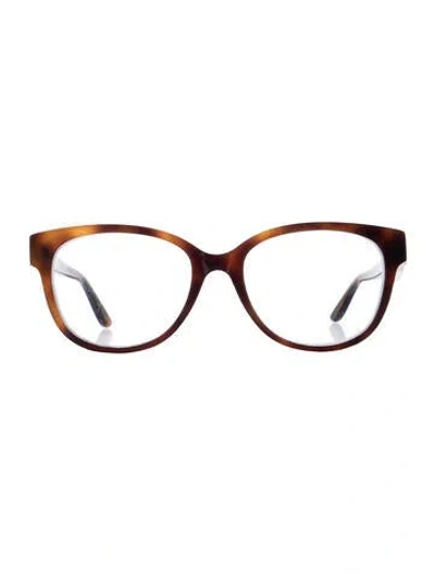 Pre-owned Saint Laurent Cat-eye Eyeglasses In Brown