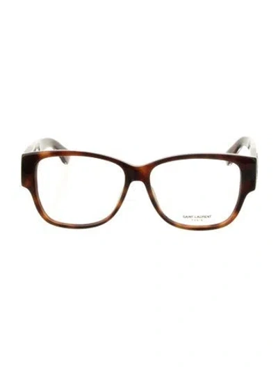 Pre-owned Saint Laurent Cat-eye Eyeglasses In Brown