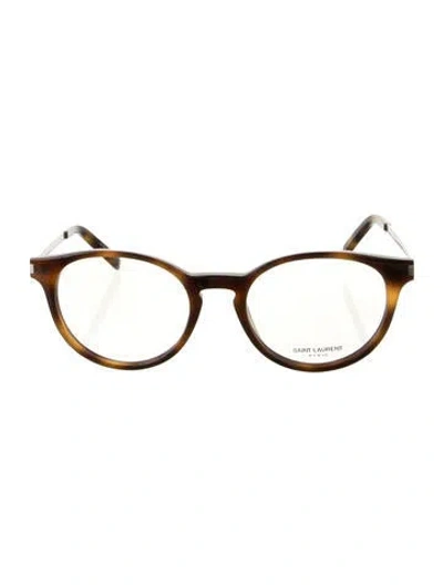 Pre-owned Saint Laurent Cat-eye Eyeglasses In Brown