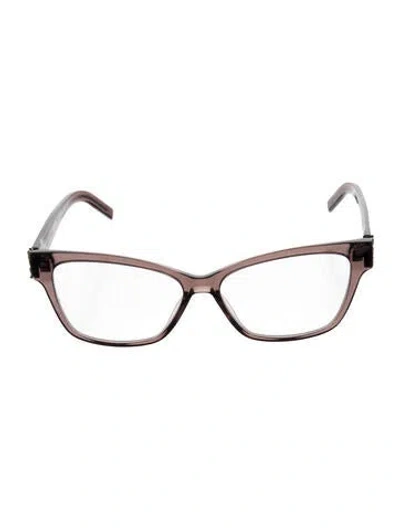 Pre-owned Saint Laurent Cat-eye Eyeglasses In Neutrals