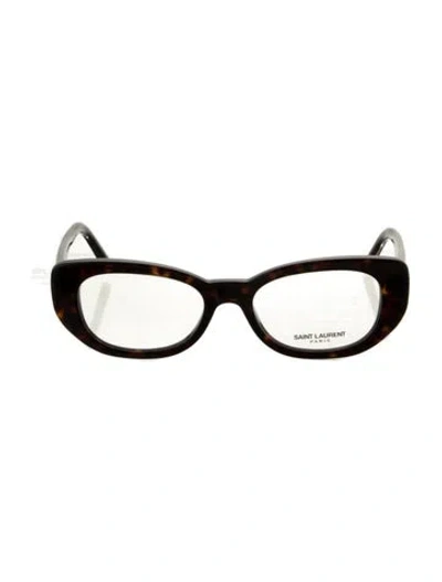 Pre-owned Saint Laurent Cat-eye Eyeglasses W/ Tags In Brown