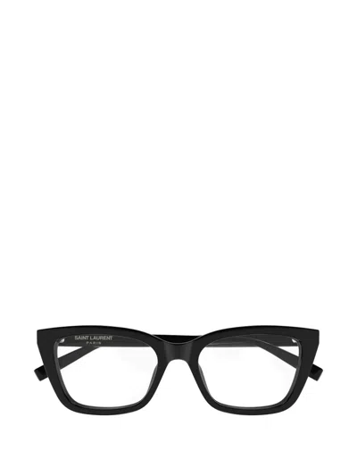 Saint Laurent Cat-eye Frame Glasses In Black