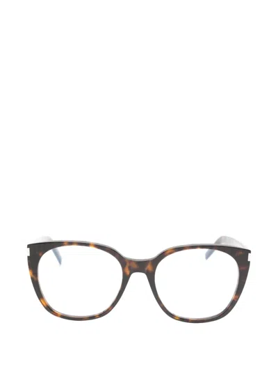 Saint Laurent Cat-eye Frame Glasses In Transparent