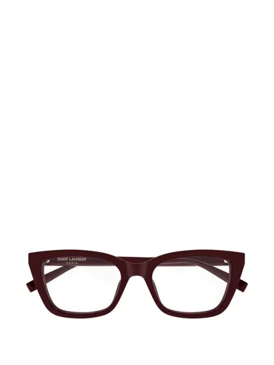 Saint Laurent Cat-eye Frame Glasses In Red