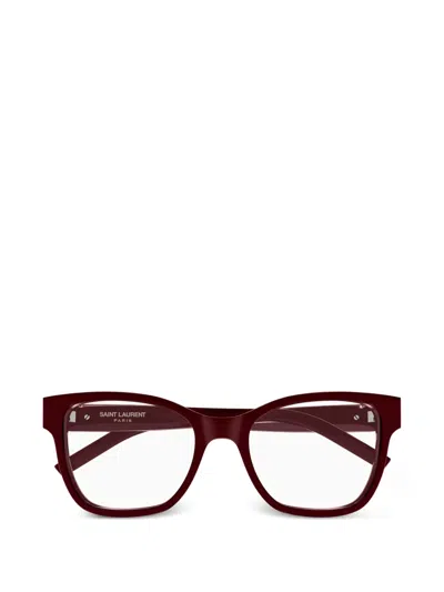 Saint Laurent Cat-eye Frame Glasses In Red