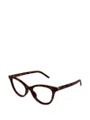 Saint Laurent Full-frame Plain Mirror In Brown