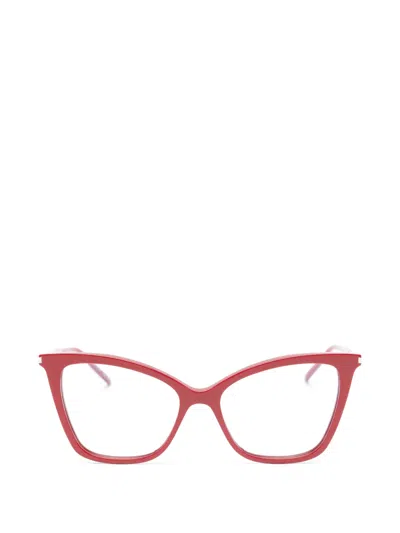 Saint Laurent Cat-eye Glasses In Red