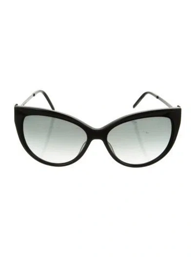 Pre-owned Saint Laurent Cat-eye Gradient Sunglasses In Black