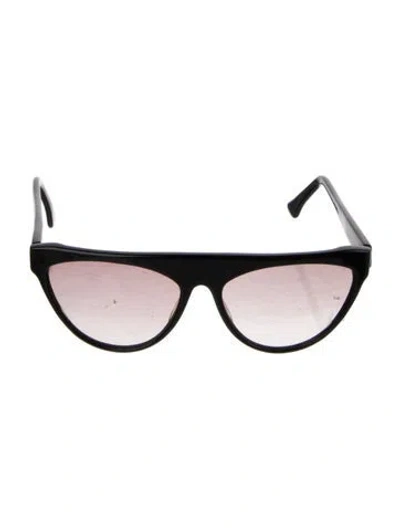 Pre-owned Saint Laurent Cat-eye Gradient Sunglasses In Black