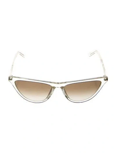 Pre-owned Saint Laurent Cat-eye Gradient Sunglasses In Transparent