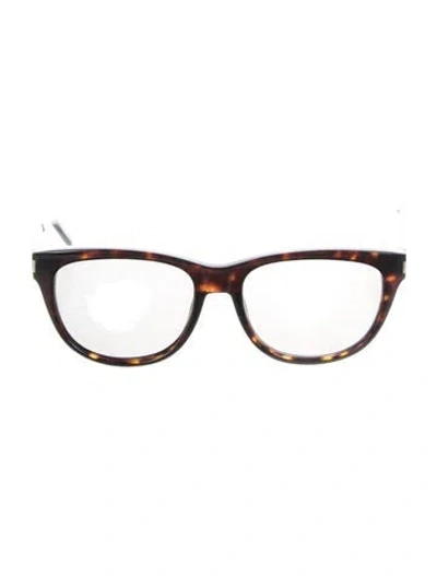Pre-owned Saint Laurent Cat-eye Mirrored Sunglasses In Brown