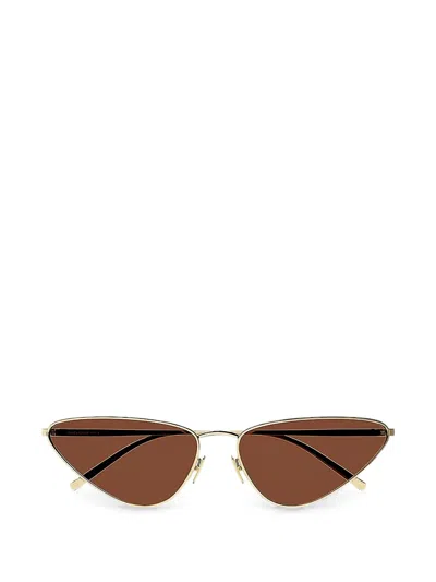 Saint Laurent Cat-eye Sunglasses In Gold