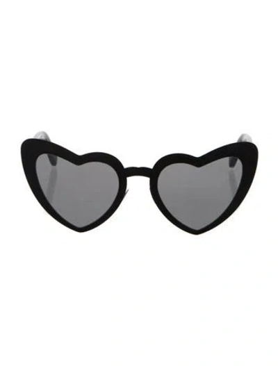 Pre-owned Saint Laurent Cat-eye Tinted Sunglasses In Black