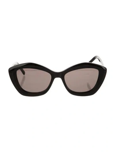 Pre-owned Saint Laurent Cat-eye Tinted Sunglasses In Black