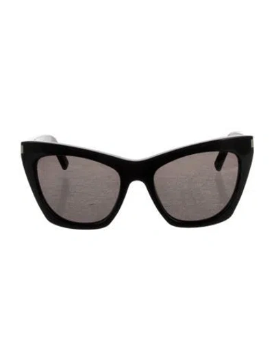 Pre-owned Saint Laurent Cat-eye Tinted Sunglasses In Black
