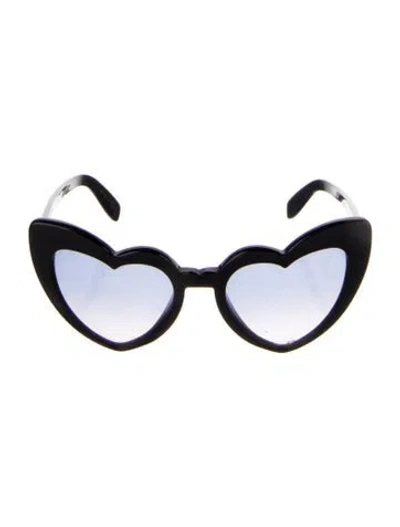 Pre-owned Saint Laurent Cat-eye Tinted Sunglasses In Black