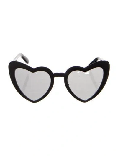 Pre-owned Saint Laurent Cat-eye Tinted Sunglasses In Black