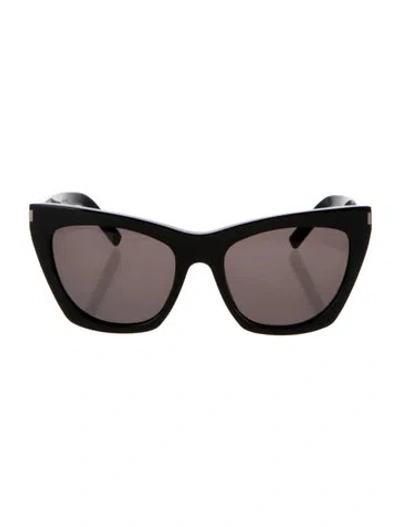 Pre-owned Saint Laurent Cat-eye Tinted Sunglasses In Black