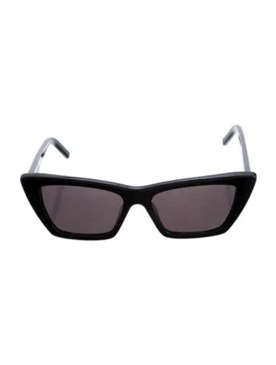 Pre-owned Saint Laurent Cat-eye Tinted Sunglasses In Black