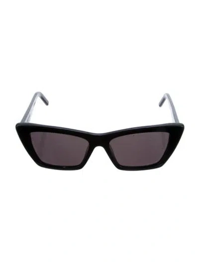 Pre-owned Saint Laurent Cat-eye Tinted Sunglasses In Black