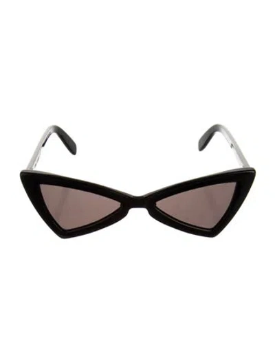 Pre-owned Saint Laurent Cat-eye Tinted Sunglasses In Black