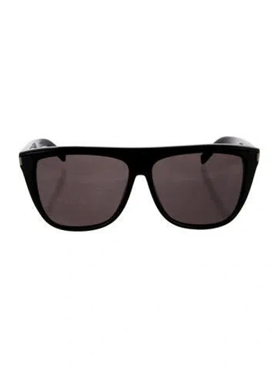 Pre-owned Saint Laurent Cat-eye Tinted Sunglasses In Black