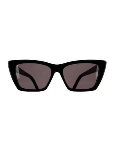 Pre-owned Saint Laurent Cat-eye Tinted Sunglasses In Black