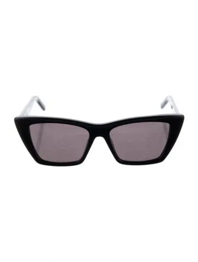 Pre-owned Saint Laurent Cat-eye Tinted Sunglasses In Black
