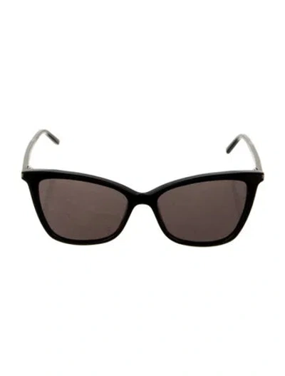 Pre-owned Saint Laurent Cat-eye Tinted Sunglasses In Black