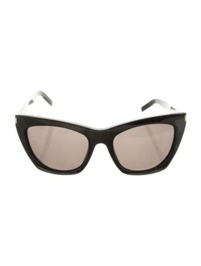 Pre-owned Saint Laurent Cat-eye Tinted Sunglasses In Black