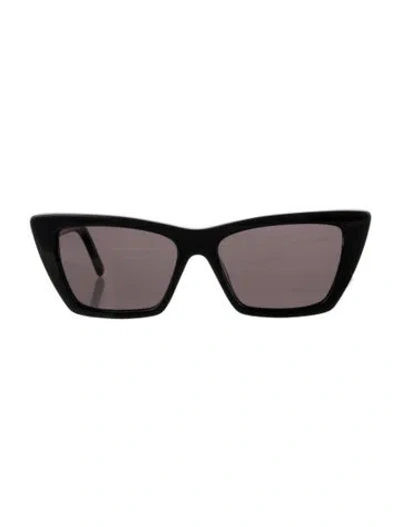 Pre-owned Saint Laurent Cat-eye Tinted Sunglasses In Black