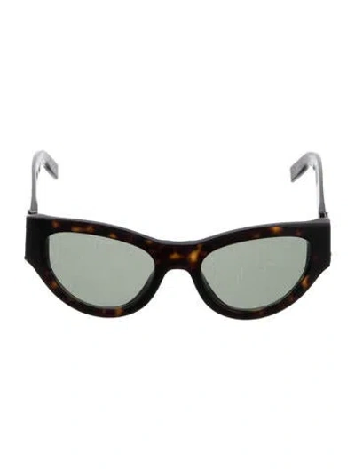 Pre-owned Saint Laurent Cat-eye Tinted Sunglasses In Black